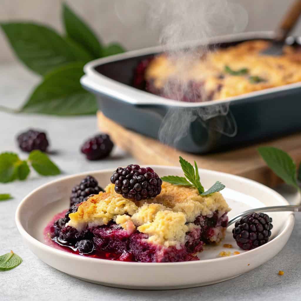 Blackberry Cobbler with Cake Mix