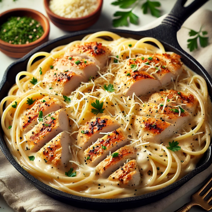 Garlic Parmesan chicken pasta