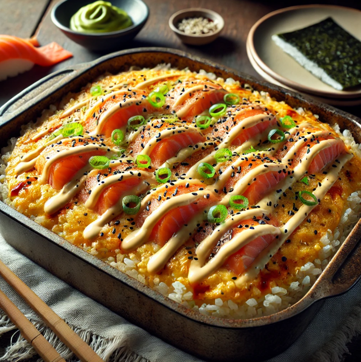 Salmon Sushi Bake