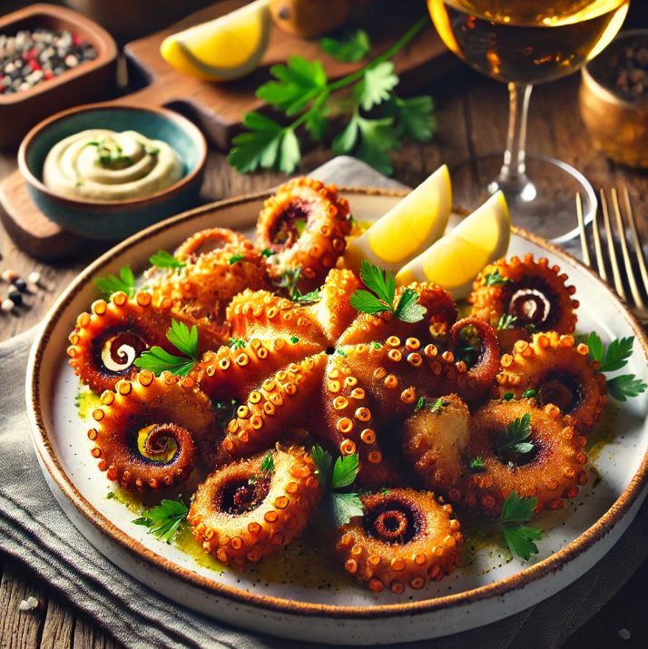 Fried octopus